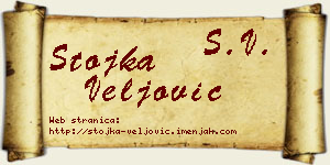 Stojka Veljović vizit kartica